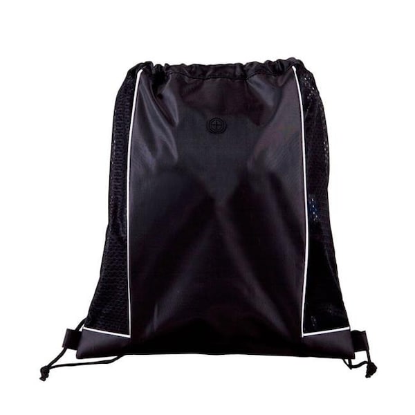 Sea Foam Company Buy Smart Depot G2429 Black Sport Jersey Drawstring Backpack - Black G2429 Black - main